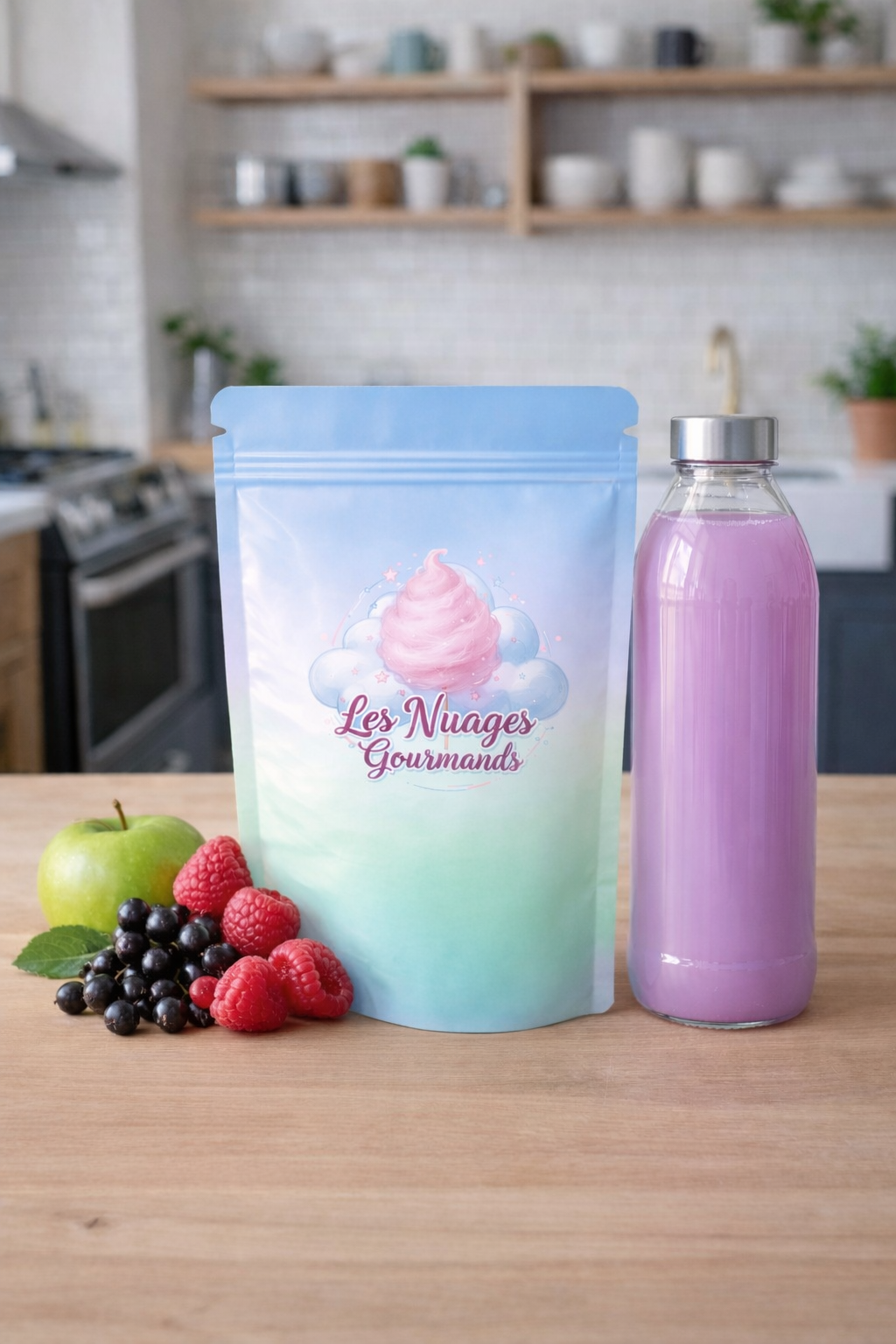 nuage gourmand xxl  cassis , pomme , frambroise
