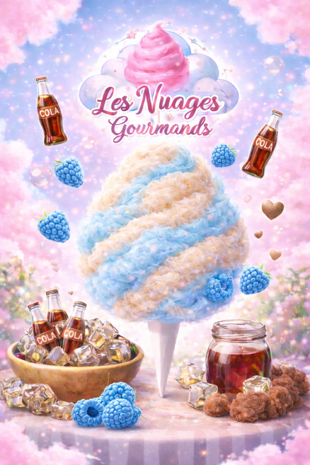 nuage gourmand mix xxl duo cola framboise et bleu