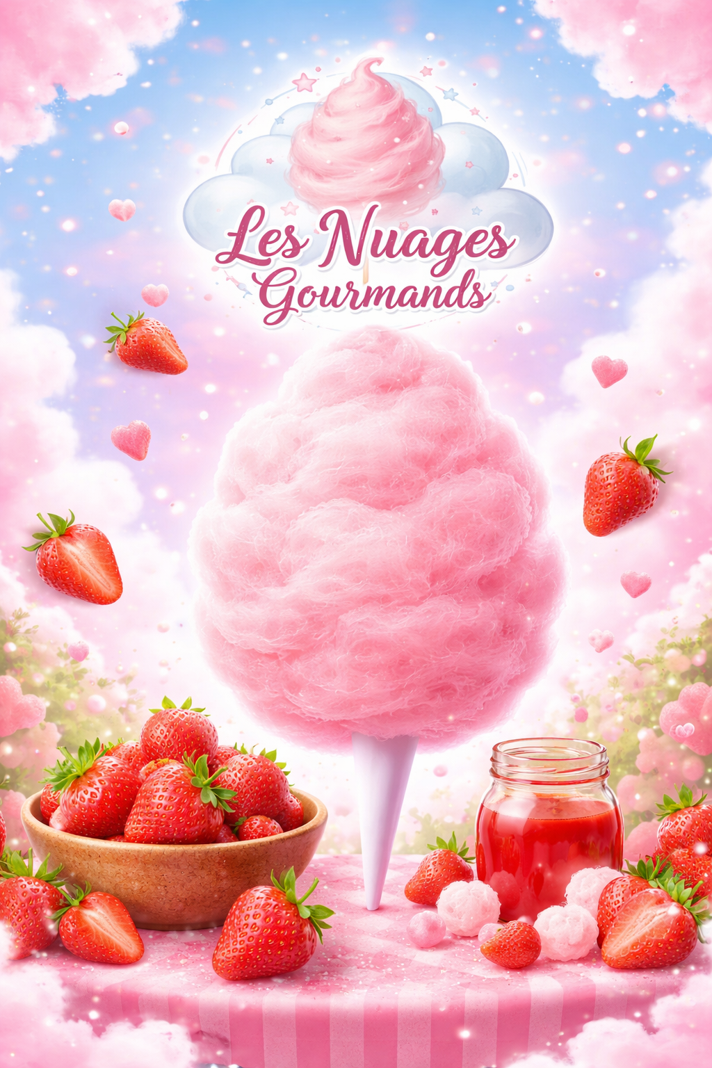 nuage gourmand xxl de fraise