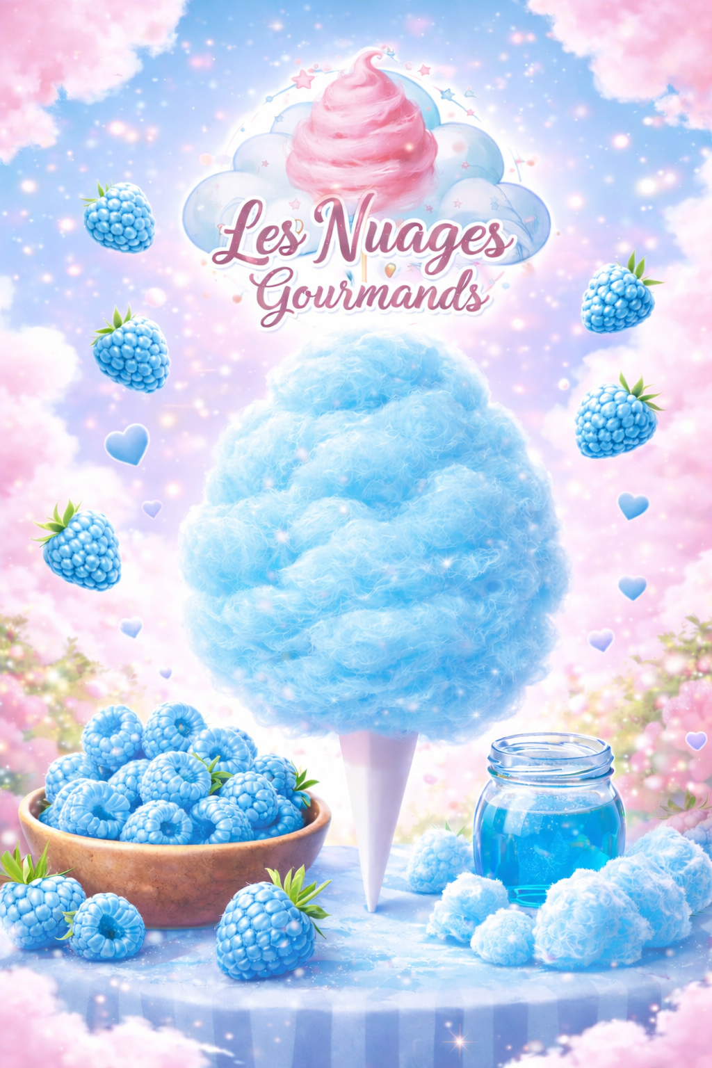 nuage gourmand xxl framboise bleue