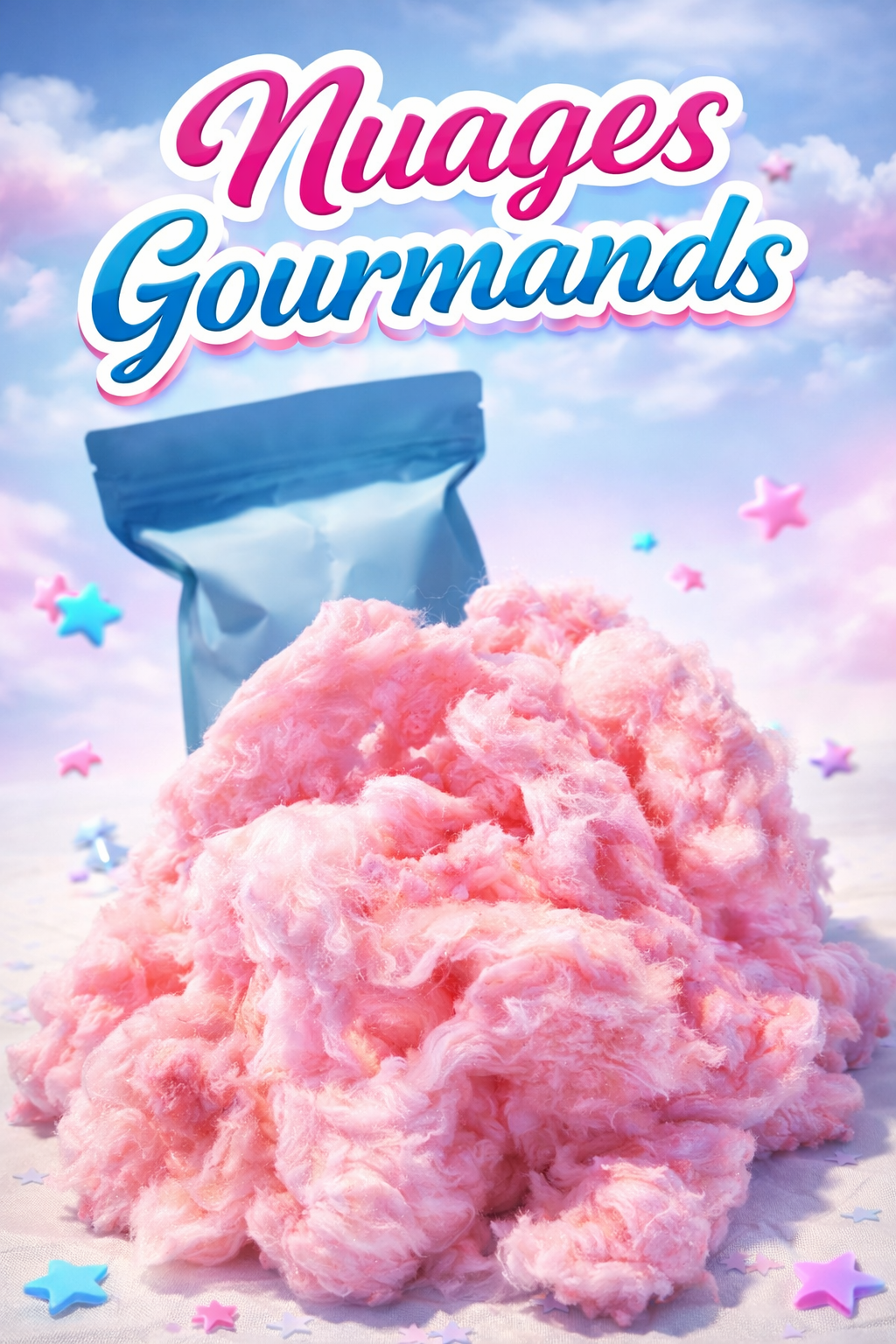 nuage gourmand xxl  cassis , pomme , frambroise