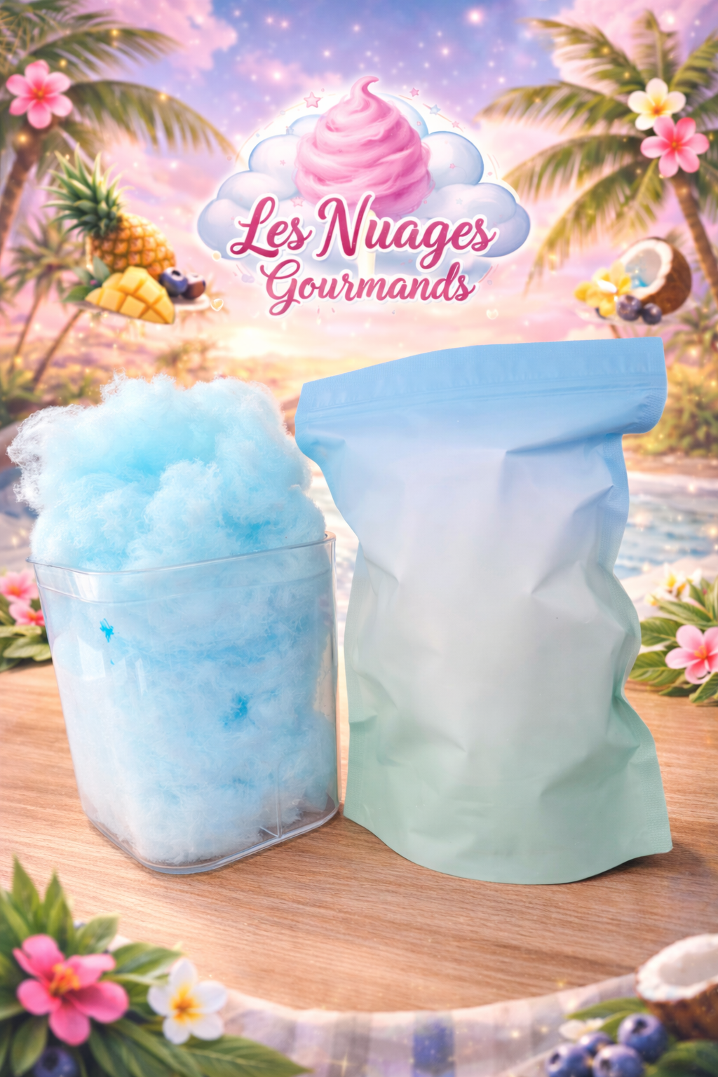 nuage gourmand xxl tropical bleu